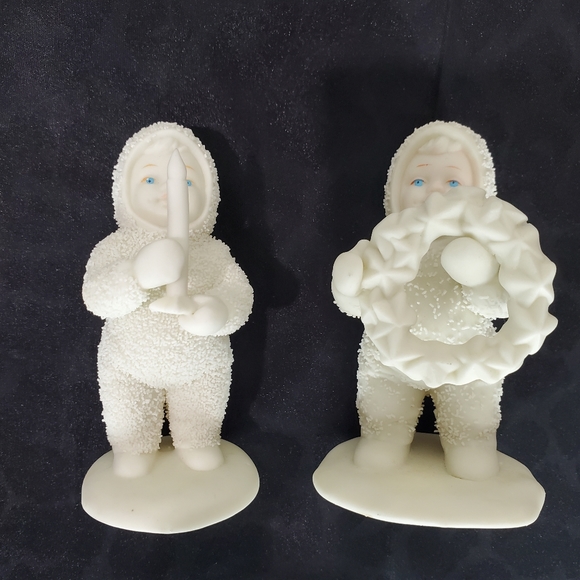 Snow-babies “I Made This Just For You”"One Little Candle"Set of Two by Dept. 56 - Picture 2 of 9